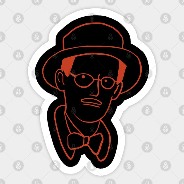 James Joyce Sticker by isstgeschichte